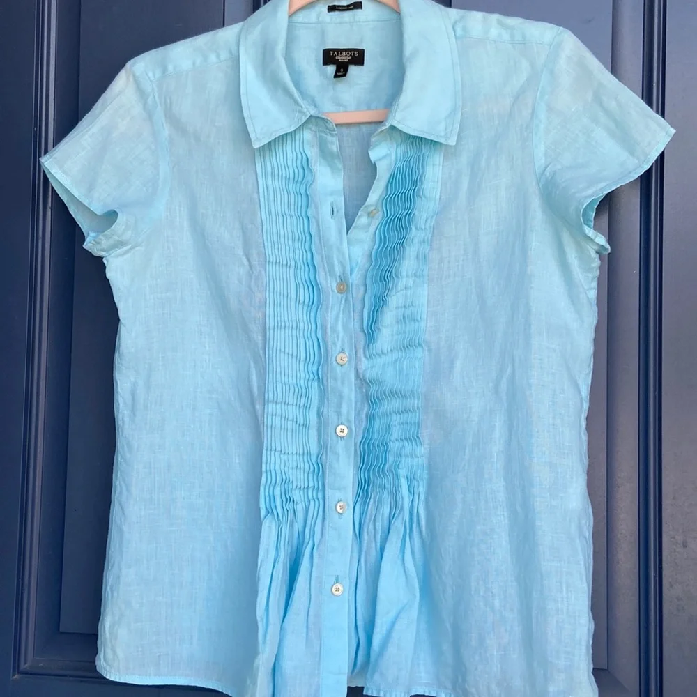 Vintage Talbots linen blouse. From smoke and animal free home. - Picture 1 of 6